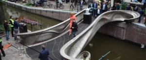 World's first 3D-printed stainless steel bridge opens in Amsterdam