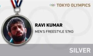 Ravi Kumar Dahiya wins silver medal for India in men's 57kg freestyle wrestling