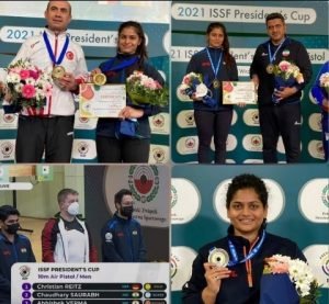 India bags 5 medals at inaugural ISSF President's Cup